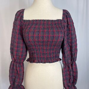 ZARA plaid long sleeve